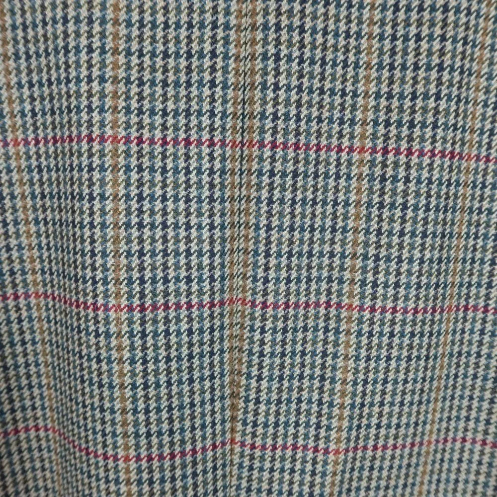 Vintage BROOK TAVERNER 42L Saxony Supreme Wool Houndstooth Blazer Sport Coat